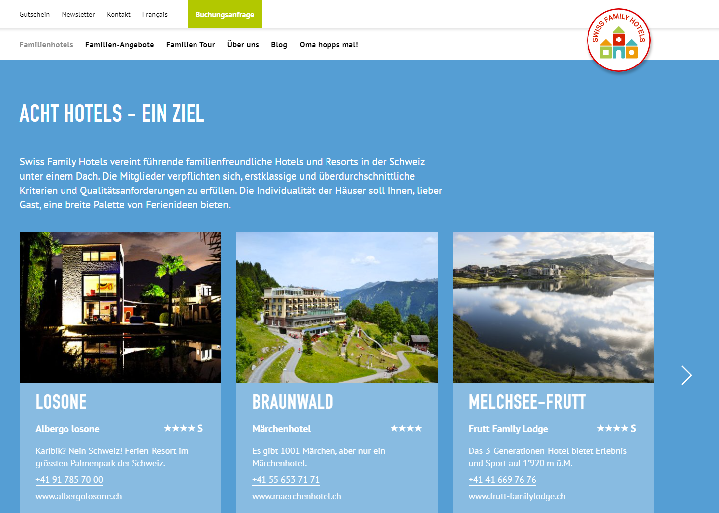 Hotelkooperation Swiss Family Hotels